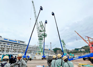 高所作業車乗車体験